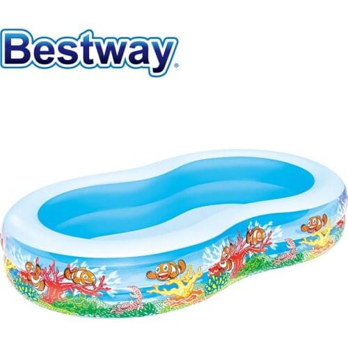 54118 Bestway 2.62mx1.57mx46cm Play Pool 8.6'x62"x18" Children Swimming Pool Heightening Thickening Pool
