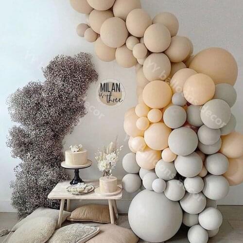 82pcs DIY Globals Ballons Garland Wedding Balloon Arch Birthday Backdrop Double Blush Latex Ballon Bridal Shower Party Decor