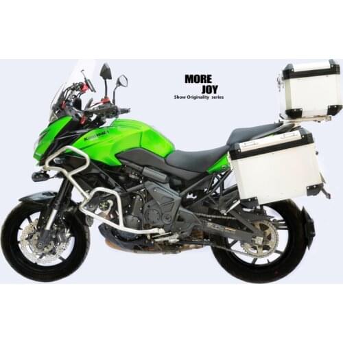 For Kawasaki Versys 650 Aluminum Side Box Motorcycle Trunk Tail Box Storage Case Steel Rack