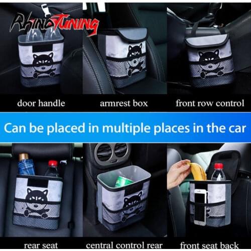 Car Trash Can Auto Organizer Storage Bag Car Garbage Bin Holder husky Pattern Auto Accessories Waterproof
