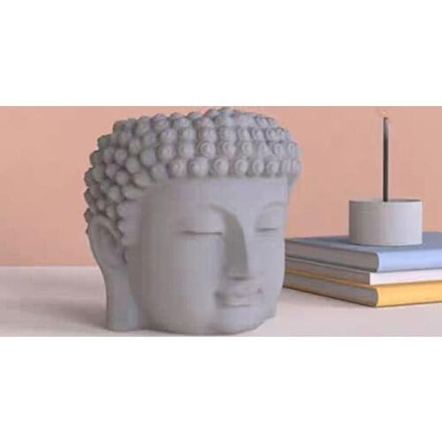 Concrete Flowerpot Silicone Mold Scented Candle Container Diy Buddha Flowerpot Making Buddha Design