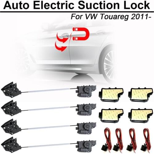 CARBAR Smart Auto Electric Suction Door Lock for Volkswagen VW Touareg Automatic Soft Close Door Super Silence Car Vehicle Door
