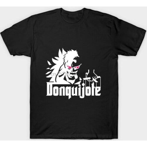 Don Quijote Donquixote Doflamingo One Piece The Godfather Parody Black T-Shirt Festive Tee Shirt