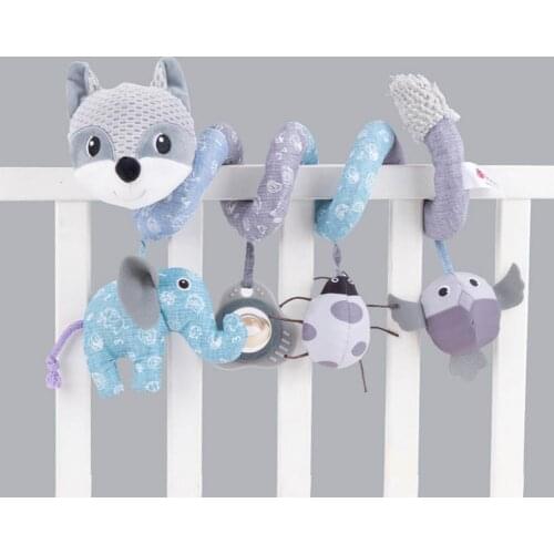 Toy Baby Stroller Comfort Stuffed Animal Rattle Mobile Infant Stroller Toys For Baby Hanging Bed Bell Crib Rattles Toys Gifts