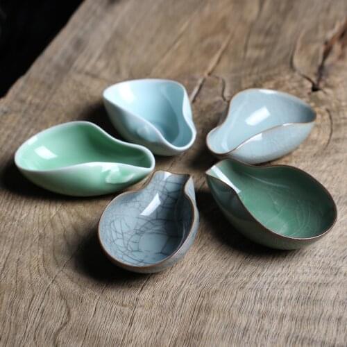 [GRANDNESS] Longquan Celadon Cha He Tea Presentation Vessel Ge Yao Di Yao Porcelain Tea Accessory Ge kiln Di Kiln Cha He Kung Fu