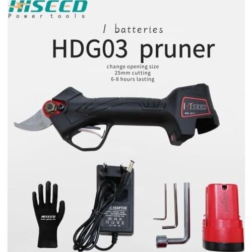 HDG03 cordless portable professional shear machine Lithium battery fruit tree pruning shear cutting diameter 25MM