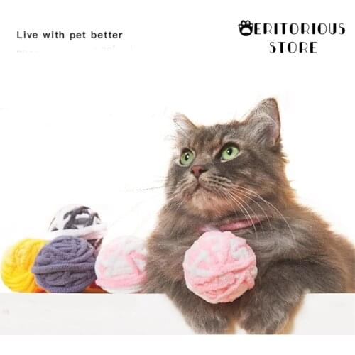 Cat Interactive Toy Stretch Plush Ball Creative Colorful Smart Touch Sounding Toys Cat toys