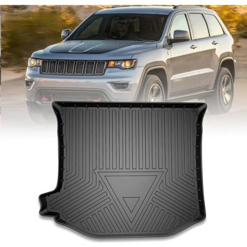 TPE Trunk Mat For Jeep Grand Cherokee 2011 2012-2021 Car Waterproof Non-Slip Custom Rubber 3D Cargo Liner Accessories