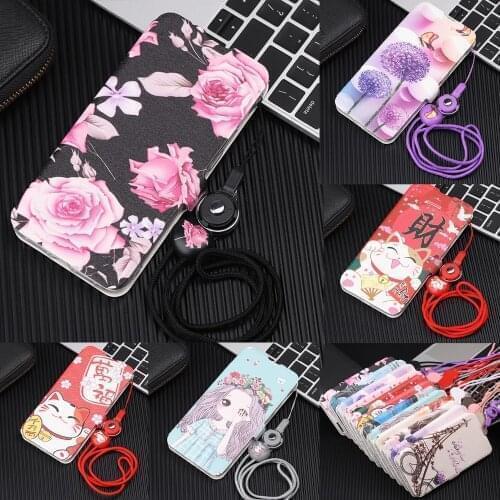 Painting Butterfly Flower Tower Flip Leather Case For Huawei Honor 10i 8X 9X 8A 8C Case View 10 20 V10 V20 Book Bumper Case