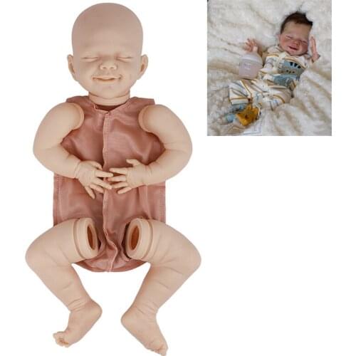 Reborn Baby Doll 20 Inches Lifelike Newborn Cute Smile Baby April Vinyl Unpainted Unfinished Doll Parts DIY Blank Doll Kit