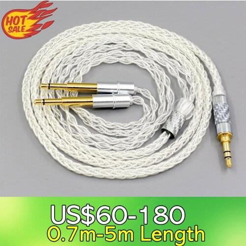 LN007704 6.5mm 4.4mm XLR 99% Pure Silver 8 Core Headphone Earphone Cable For Meze 99 Classics NEO NOIR Headset Headphone