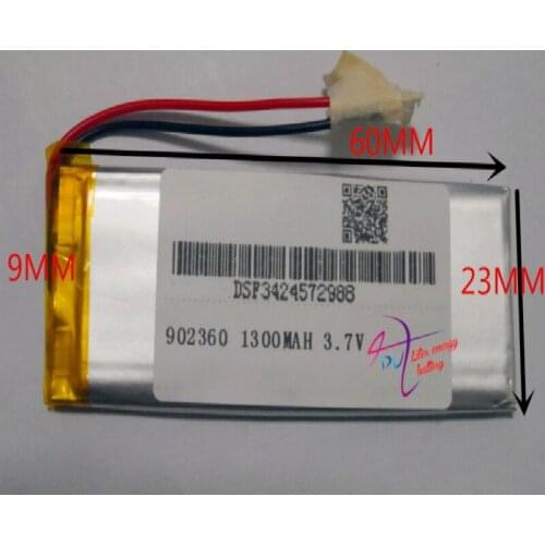Best battery brand 3.7V,1300mAH 902360 polymer lithium ion / Li-ion battery for model aircraft,GPS,mp3,mp4,cell phone,speaker,bl