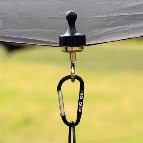 Camping Magnetic Hook Strong Suction Separable Multifunctional Outoor Tent Canopy Home Refrigerators Hanging Buckle Carabiner