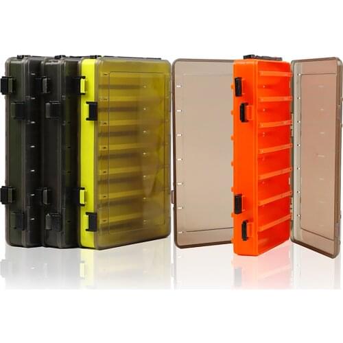 Multi-function Doublex Sided Fishing Tackle Box 14 Compartments Bait Lure Hook Storage boxes Fishing Lure Box Case Accessories