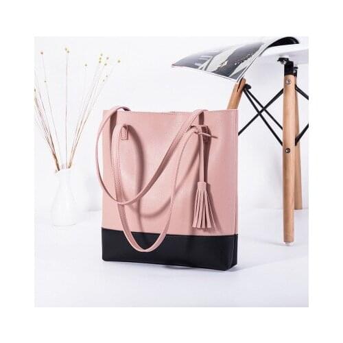 Fashion Tassel Bag New Simple Womens Bag Handbag Shoulder Bag Leisure Shopping Bag Mummy Simple Solid Vintage OL Big Tote Bag