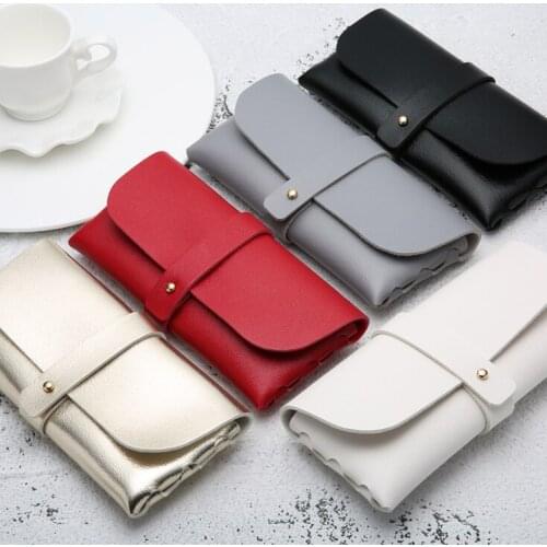 Fashion Men Women Portable Glasses Case Magnetic Pu Leather Foldable Glasses Box For Eyeglass Oversize Sunglasses Bag