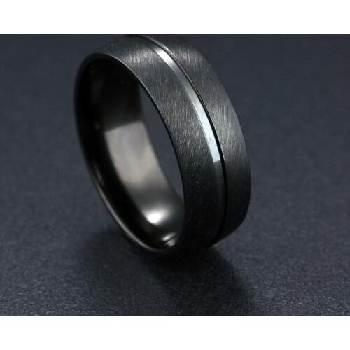 2020 Stainless Steel Jewelry Ring Wholesale Classic Mens Ring Black Titanium Steel Rings AliExpress Hot Sale