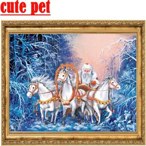 Gift DIY Diamond Painting Santa Claus Living room fresco diamond embroidery round squaredrill Mosaic crossstitch home decoration