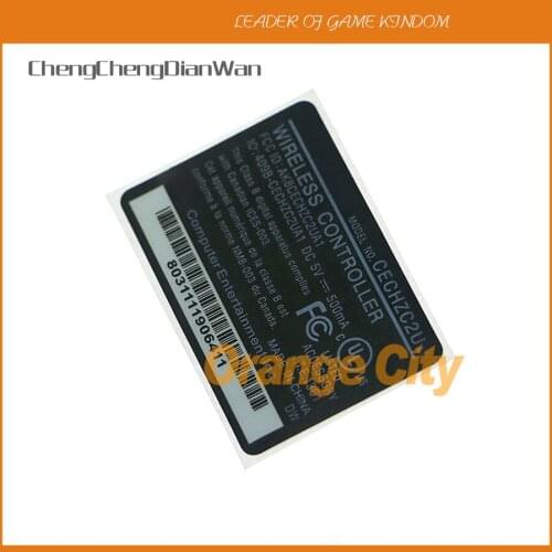 Housing Shell Slim Black Back Sticker Label Seals Repair Parts for ps3 wireless controller B 10pcs/lot