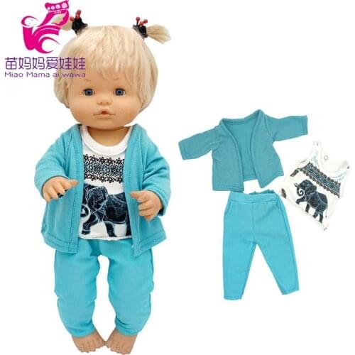 Nenuco Doll Clothes Blue Coat White Shirt Pants Ropa y su Hermanita 17" Baby Doll Costumes Birthday Gifts