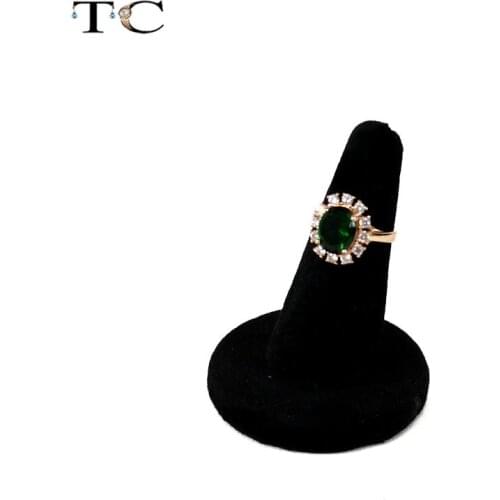 Originality Black Velvet Jewelry Display Holder Small Ring Display Tower Resin Single Finger Ring Exhibition Organizer Stand