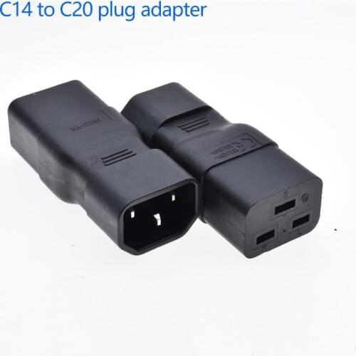 C19 to C14 plug adapter converter 10A250V UPS PDU APC Server power Extension adaptor plug convert socket Black Copper NEW