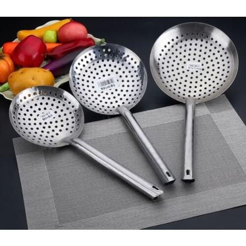 Thickened Fried Hot Pot Large Colander Household Large Size Stainless Steel Chef Oil Drum Leak Kitchen Large Filter