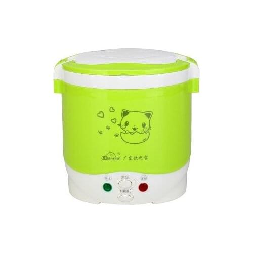 1L rice cooker used in house 220v or car 12v to 24v enough for two persons with English Instructions
