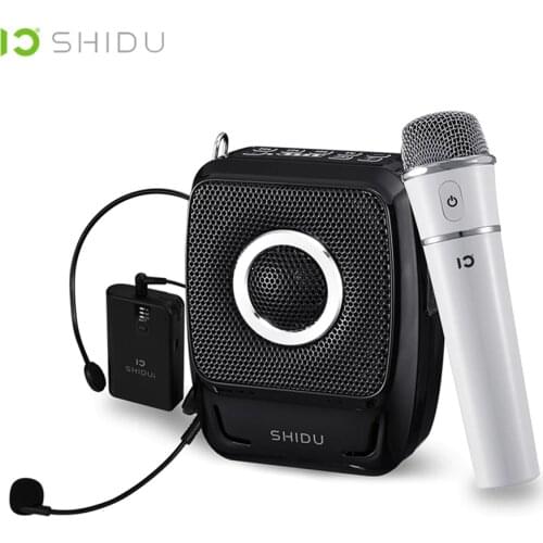 SHIDU 25W Portable Voice Amplifier Waterproof Mini Audio Speaker USB Lautsprecher With UHF Wireless Microphone For Teachers S92