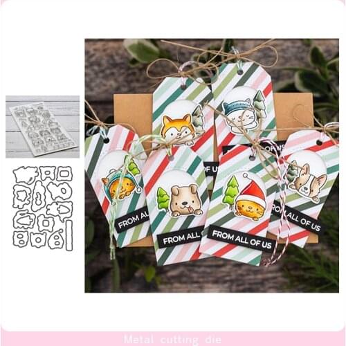 Snowball Fight Stamp and Metal Cutting Dies DIY Scrapbooking for Photo Album Decorative Silicone Clear Stamps 2019 winter