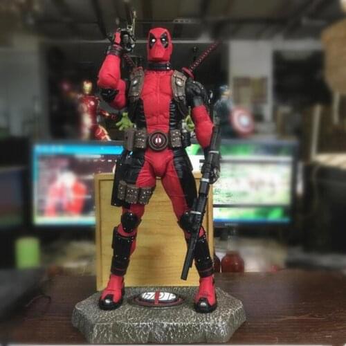 Hasbro Super Hero Deadpool Multiple Accessories battle ver statue Resin Action Figure Desk Decoration Model Toys Gift