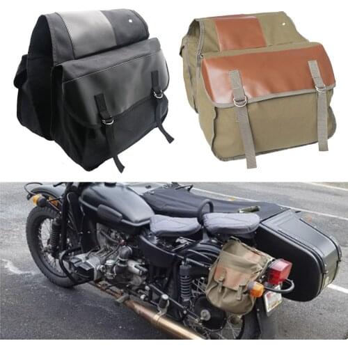 Universal Motorcycle Bike Rear Tail Bags Back Pack Motorcycle Scooter Canvas Saddlebags For Harley Sportster For Honda Suzuki