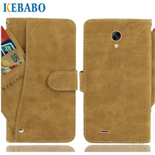 Vintage Leather Wallet Vertex Impress Zeon 3G Case 5.5" Flip Luxury 3 Front Card Slots Cover Magnet Stand Phone Protective Bags