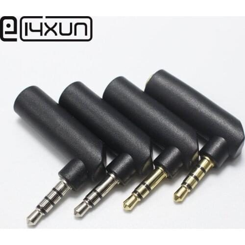 1Pcs/lot Nickel/Gold 3.5mm 3/4 Pole 90 Degree Right Angle Female to 3.5mm 3/4 Pole Male Audio Stereo Plug L Shape Jack Connector