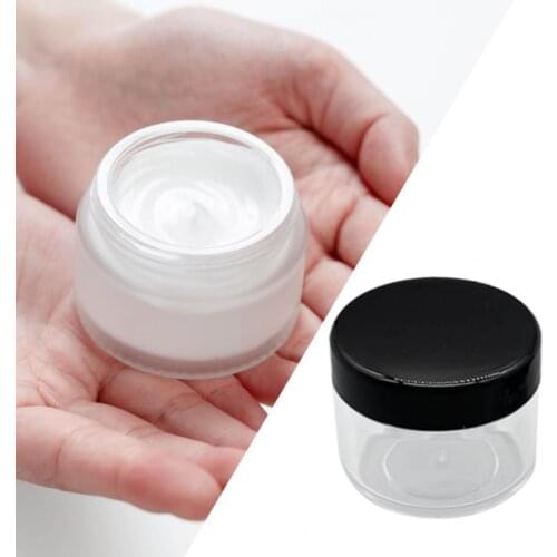 10Pcs 20g Transparent Round Clear Jars Good Sealing PS Clear Jars with Lids Plastic Storage Box Container Refillable Bottles