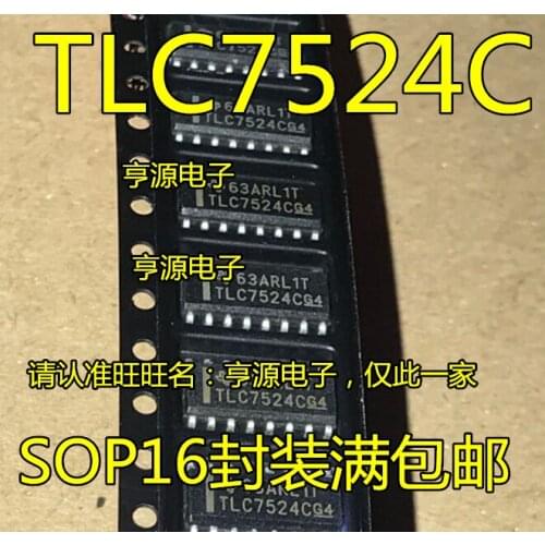 10 PCS tlc7524c tlc7524cdr SOP16 D-A converter parallel 8-bit chip