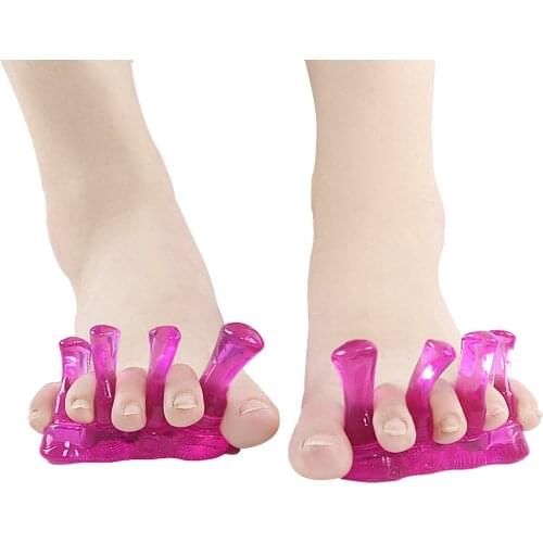 2Pieces=1Pair New Product Silicone Toe Separators Prevent Overlap Hallux Valgus Bunion Corrector Foot Care Pedicure Straightener