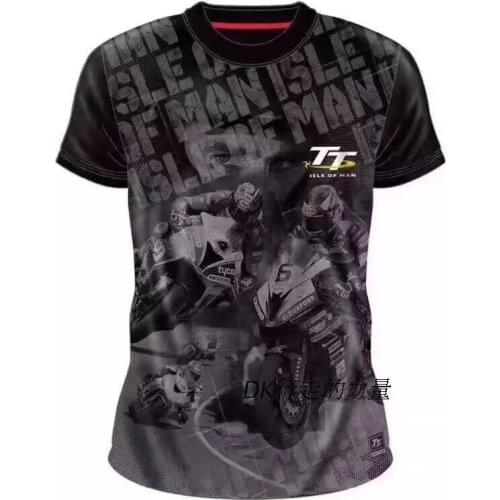 2018 Summer ISLE OF MAN TT T-Shirt Team Racing Road Race Wear Off-Road MX ATV Quick-Dry Grey T-Shirt
