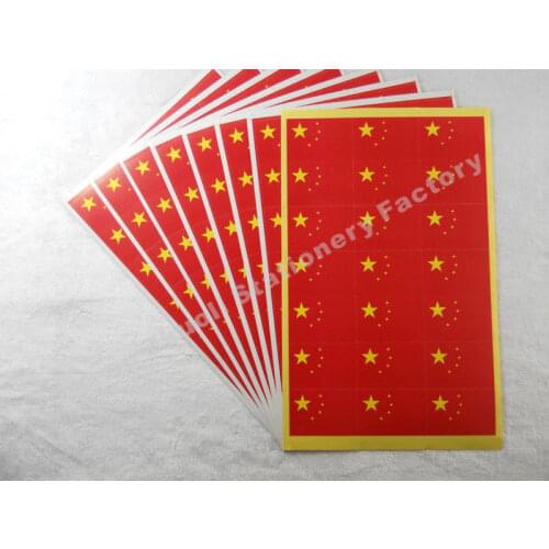 50 sheets/lot ) China Flag Stickers Free Shipping Paper Chinese