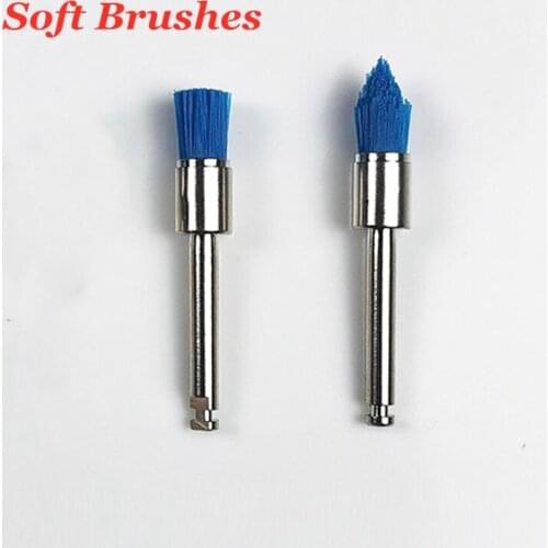 50pcs Dental Soft Prophy Brushes polishing polishers Flat & taper Nylon brushes