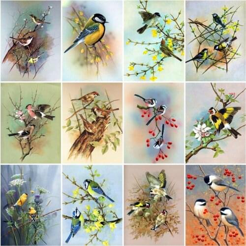 EverShine Diamond Embroidery Bird Cross Stitch 5D Diamond Painting Animals Mosaic Art Kits Picture Rhinestones Decoration Home