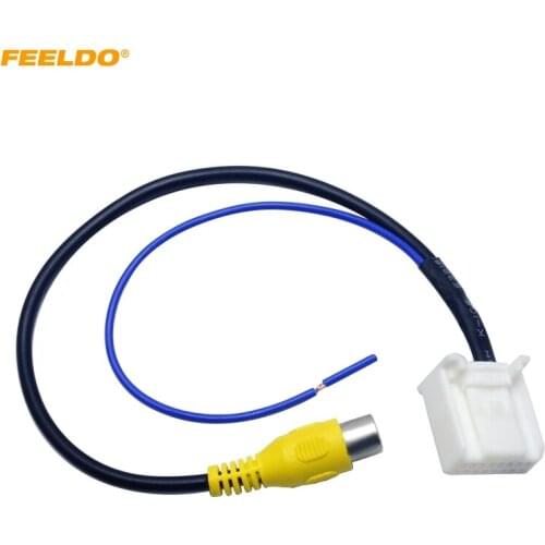 FEELDO Car Parking Reverse Rear Camera Video Plug Converter Cable Adapter
