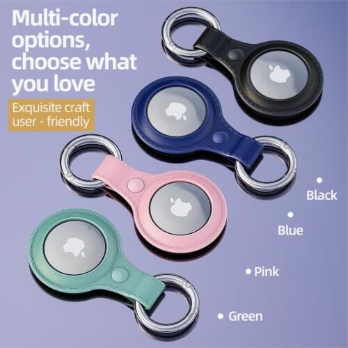 For AirTag iPhone Case Leather Silicone Anti-lost Device Anti-knock Phone Bumper Cover Air Tag GPS Locator Tracker Holder Buckle