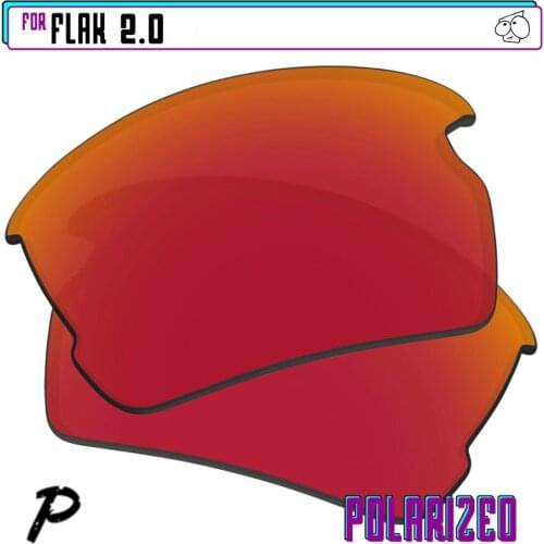 EZReplace Polarized Replacement Lenses for - Oakley Flak 2.0 Sunglasses - Red P