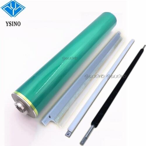 1Set Bizhub OPC Drum+Cleaning Blade+Drum Lubricant Wax Bar+Cleaning Brush Roller For Konica Minolta C500 C5500 C5501 C6500 C6501