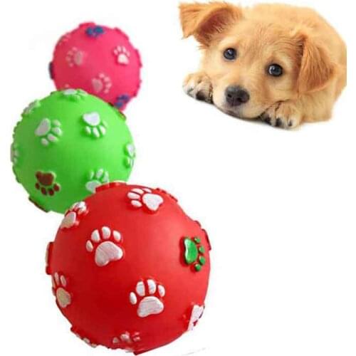 Chihuahua Dog Toys Ball French Bulldog Hondenspeeltjes Puppy Toys Squeeze Sound Durable & Funny Squeaky Rubber Bite-resistant