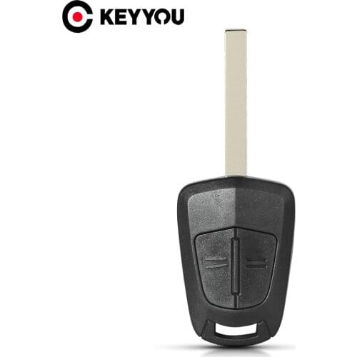KEYYOU Remote Car Key Shell Case 2 Buttons for Vauxhall Opel Corsa Agila Meriva Blank Key Fob Cover Replacement