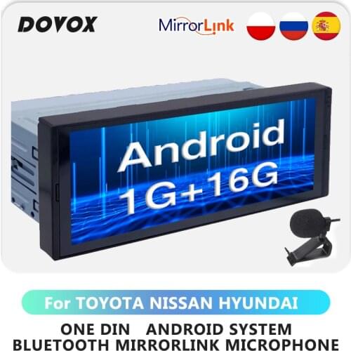 DOVOX Android One Din Car Radio 1din GPS Car Multimedia Video Player Navigation Wifi 1 Din Bluetooth Autoradio Stereo 6.9 inch