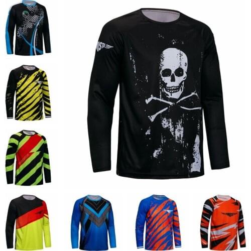 Cycling Jersey Men Cycling Sweatshirt MTB Mountain road black Skull Long Sleeve Quick Dry Bike Shirts Top Maillot Ciclismo