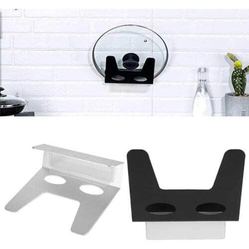 Wall Mounted Pot Lid Storage Rack Kitchen Cutting Board Pan Cover Stand Lid Organizer Shelf Cooking Dish Holder Kitchen Utensil